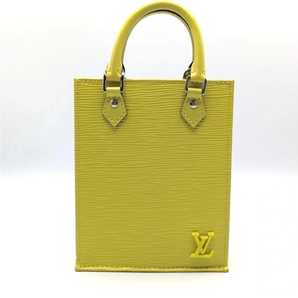 SALE! Louis Vuitton Petit Sac Plat Citron (yellow) Epi Leather Mini Bag - Picture 3 of 16